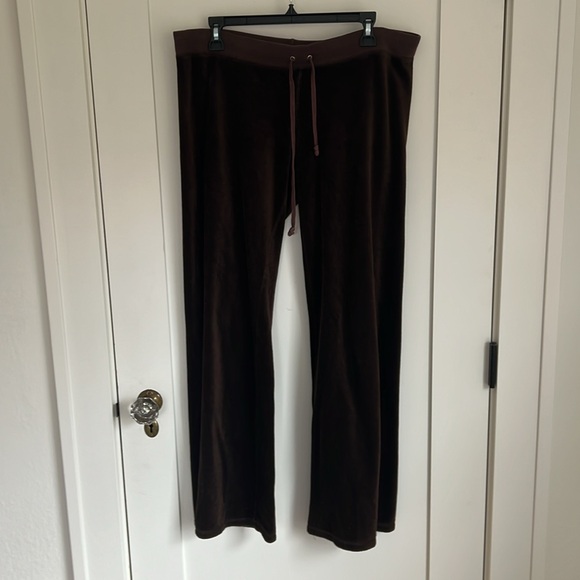 🛍️Juicy Couture Vintage Y2k (1999-2000) Velour Pants Brown XXL (12-14?) - Picture 5 of 8